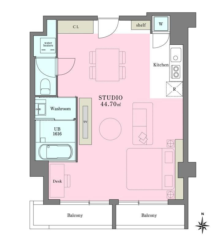 ホテル&レジデンス六本木　住居の間取り|間取り図