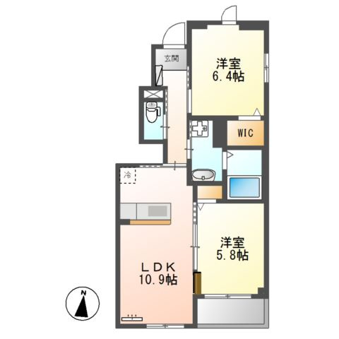 K2　彩雅の間取り