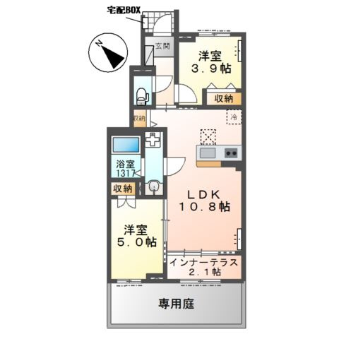 柏市逆井３丁目新築アパート（仮称）の間取り