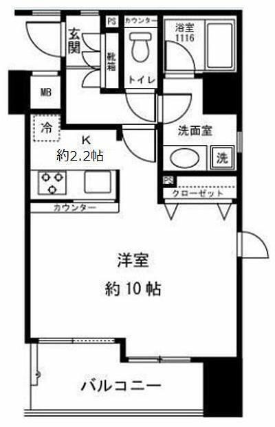 シーダム目黒の間取り