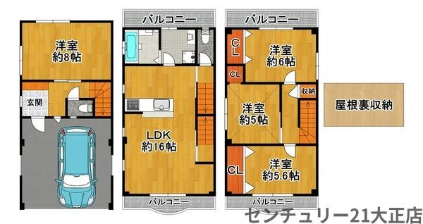千島1丁目中古戸建の間取り