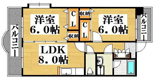 【間取り】 | アーバン川嶋Ⅱ