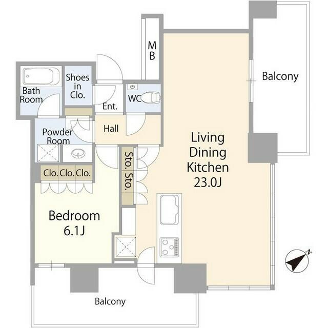 ＢｒｉｌｌｉａＴｏｗｅｒ浜離宮（０００５９７５）の間取り