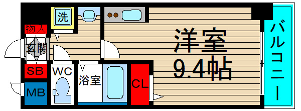 クリスタルグランツ北堀江の間取り