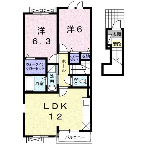 コンフォート・ヒラオの間取り