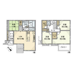 【区画図】 | 徳重4丁目戸建