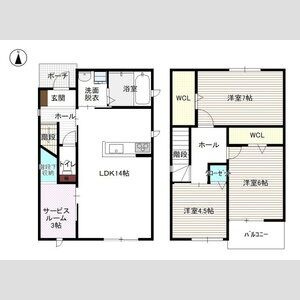 【間取り】 | 戸田西1-1513KODATEXⅤ-A