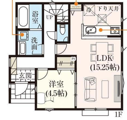 【仲介手数料無料】所沢市下安松３期全７棟１号棟　所沢の不動産なら西武ハウジングの間取り