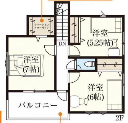 【仲介手数料無料】所沢市下安松３期全７棟１号棟　所沢の不動産なら西武ハウジングの間取り