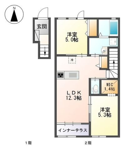 【間取り】 | カーサ　ドマーニ　Ⅱ
