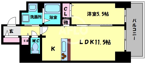 サンセール上本町　真田山小学校区の間取り
