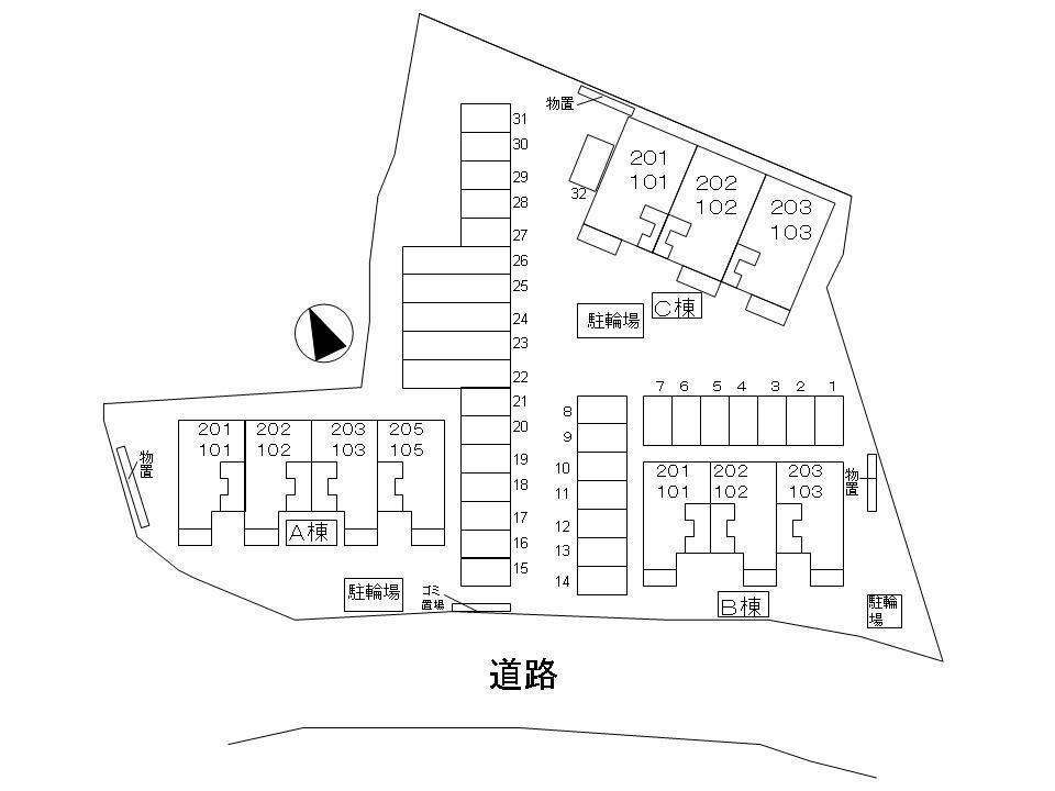 フレージュ　パラッツォ　Ｂの区画図