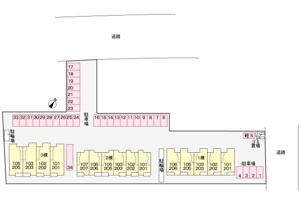 アモーレ周布　Ⅲの駐車場