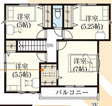 【仲介手数料無料】所沢市下安松３期全７棟３号棟　所沢の不動産なら西武ハウジングの間取り