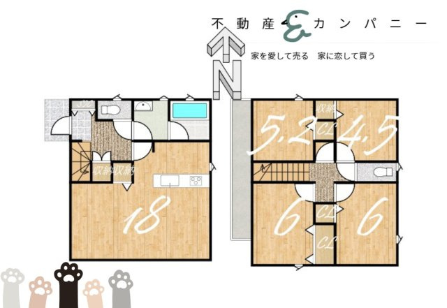 クレイドルガーデン松山市山越第1‐2号棟　松山市山越3丁目新築戸建の間取り