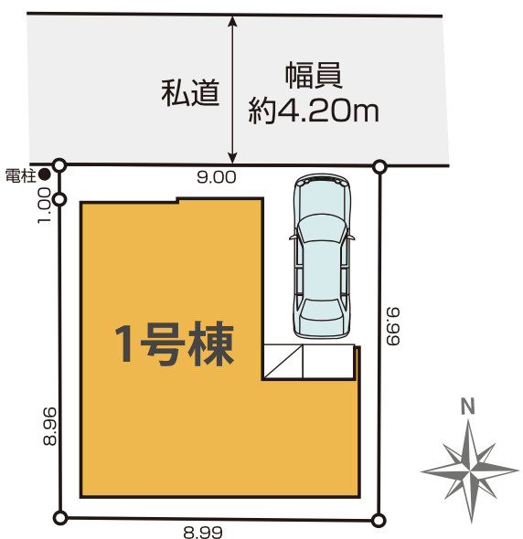 【仲介手数料無料】所沢市下安松２４期全１棟　所沢市の不動産なら西武ハウジングの区画図