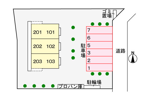 メゾンみやびの区画図