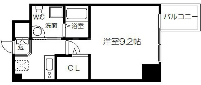 HS梅田EASTの間取り|HS梅田EAST　開放感のある間取り