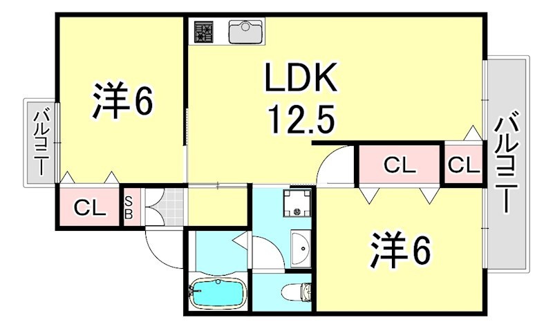 セジュール白川台の間取り