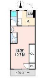 マンションカザミドリの間取り