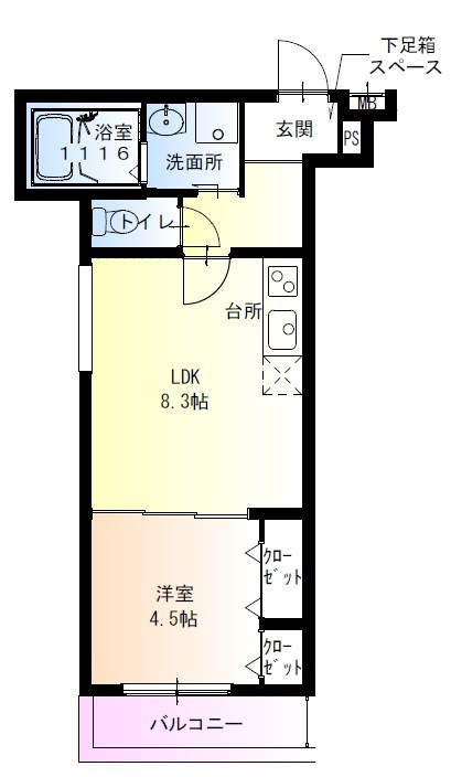 フジパレス神戸本町ウエストの間取り