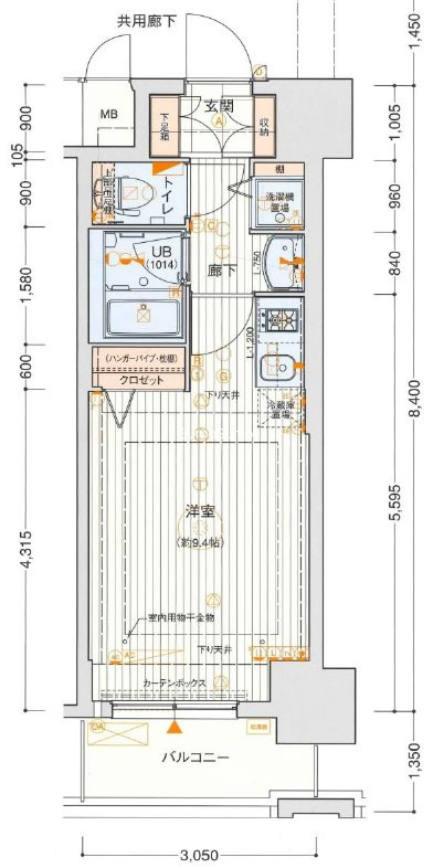 クリスタルグランツ北堀江の間取り