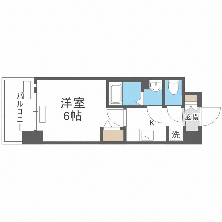 プレサンス難波マジョリティの間取り