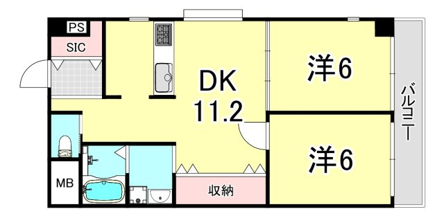 ヘリテージ武庫之荘の間取り