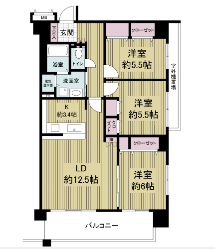 フォレステージュ谷町の間取り