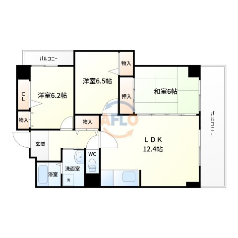 パルハセトン十三の間取り|パルハセトン十三　間取り