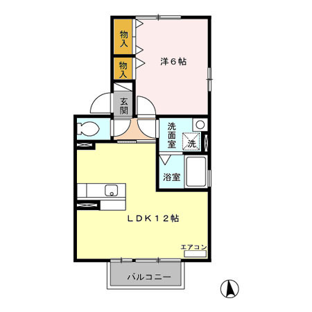 クレール天神 Aの間取り