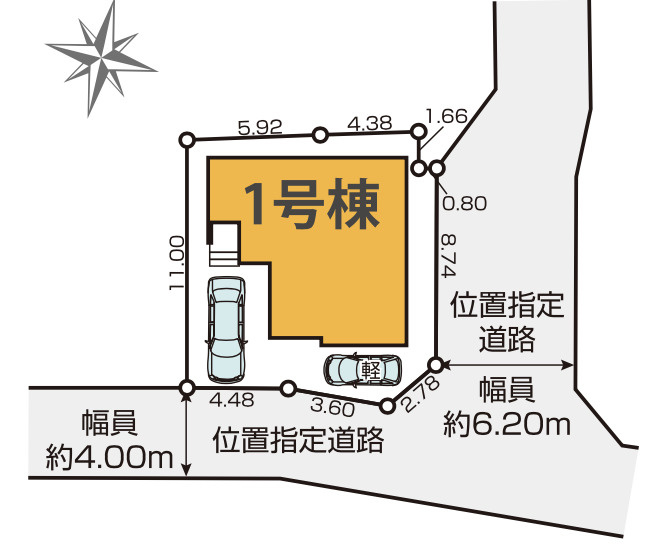 【仲介手数料無料】所沢市北秋津１１期全１棟　所沢市の不動産なら西武ハウジングの区画図