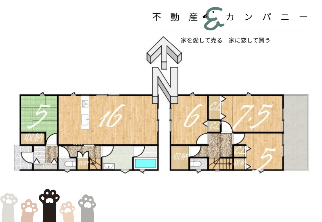 クレイドルガーデン松山市片山第1‐1号棟　松山市片山の新築戸建の間取り