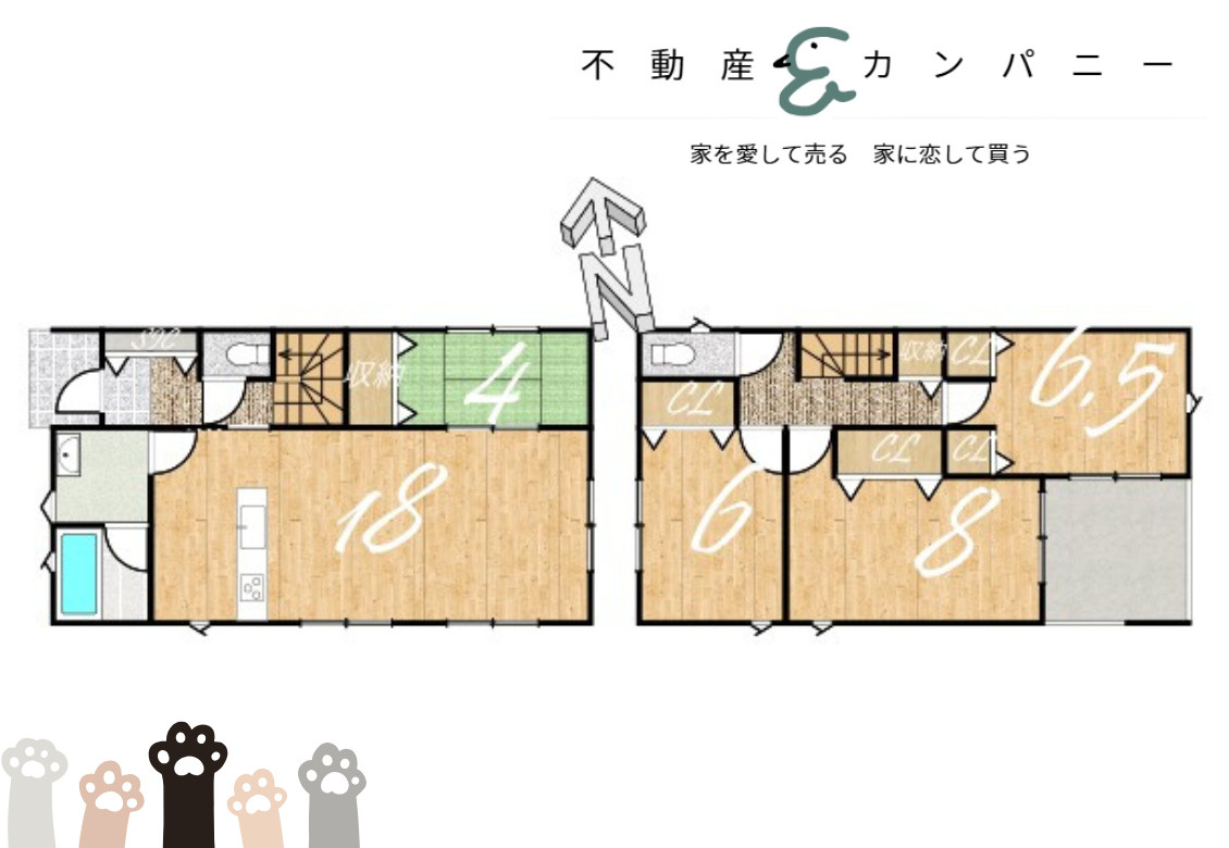 クレイドルガーデン松山市片山第1‐2号棟　松山市片山の新築戸建の間取り