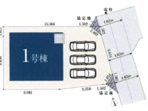 【仲介手数料無料】所沢市上安松全１棟　所沢市の不動産なら西武ハウジングの区画図