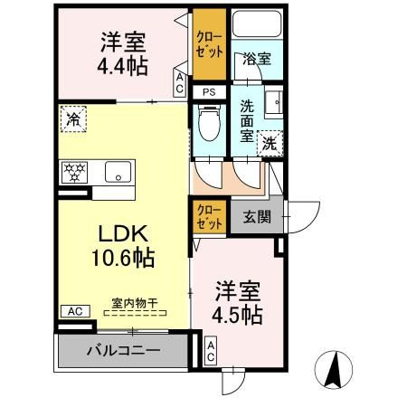 セレスティア東小岩Ⅱの間取り
