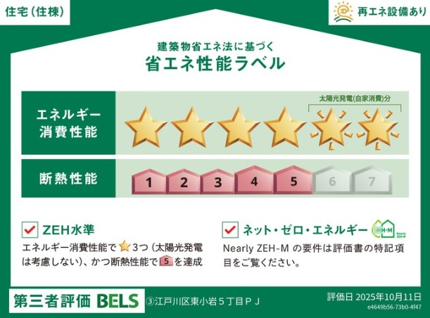 セレスティア東小岩Ⅱの省エネ性能ラベル