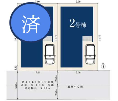 【仲介手数料無料】所沢市美原町全２棟２号棟　所沢市の不動産なら西武ハウジングの区画図