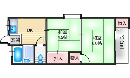 吉田マンションの間取り