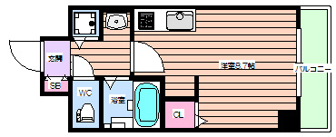 【間取り】 | レジデンス福島Ⅱ