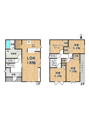 姫路市大津区平松4期/新築戸建の間取り
