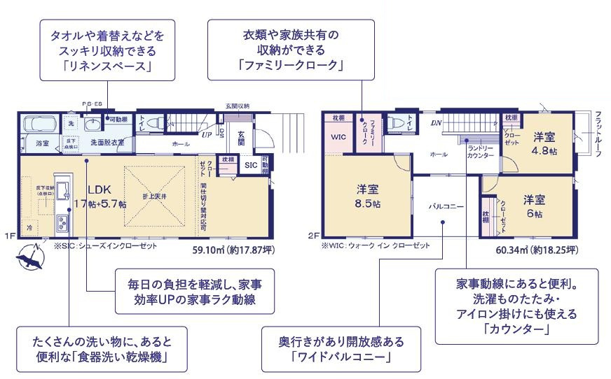 ひたちなか市足崎11期　新築戸建　2号棟の間取り
