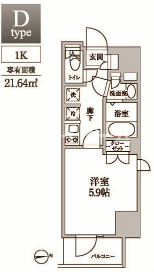 レジディア中延Ⅱの間取り
