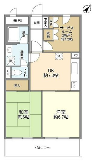 仲池上センターハイツの間取り