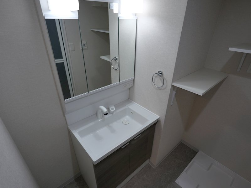 （仮）北区道場町マンション の洗面所|建築中のため参考写真です。
