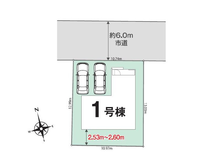 牛久市南6丁目01期　新築戸建の区画図
