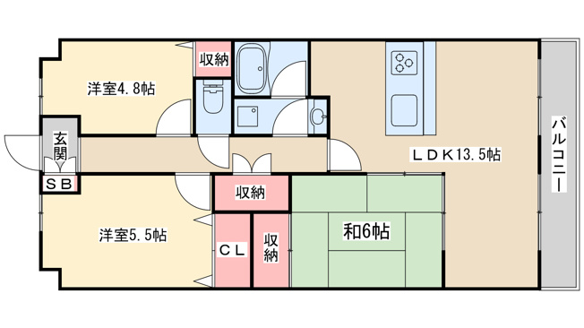 【間取り】 | 淀川ハイライフマンション