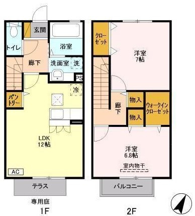 ヴェルドミールAの間取り