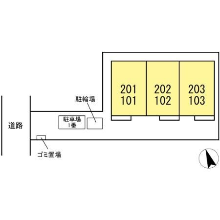 フルールAの玄関