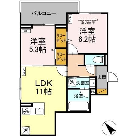 D-Clairの間取り